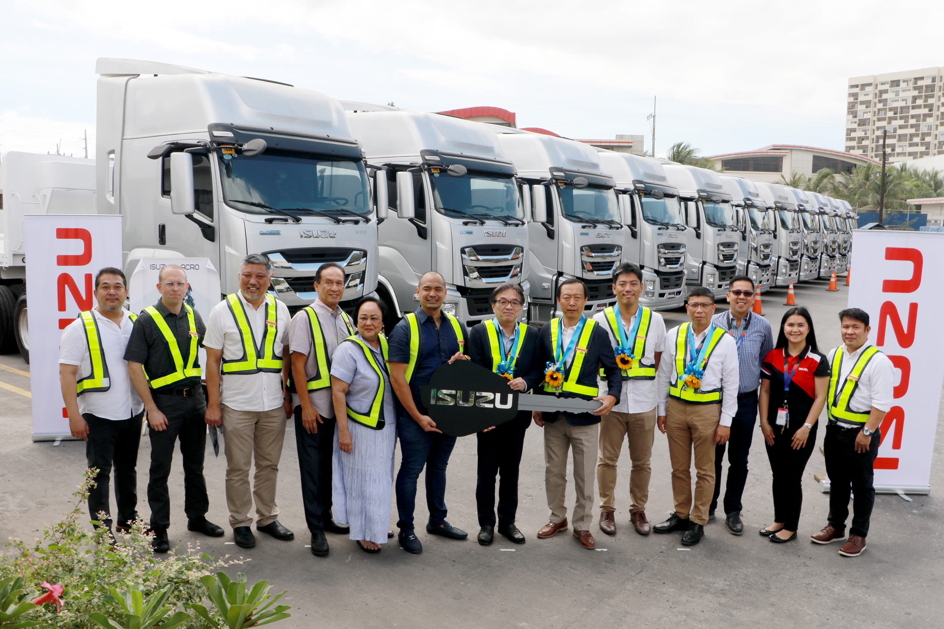 Isuzu truck turn over