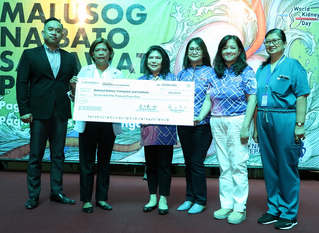 Isuzu Philippines donates cash to National Kidney and Transplant Institute in time for its World Kidney Day celebration image