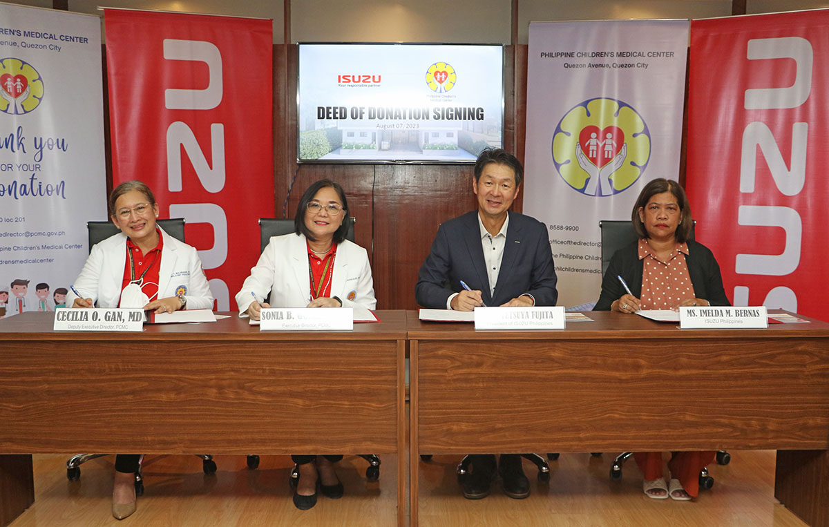 Isuzu signs partnership for Phil. Children Hospital's "Bahay Alalay" image