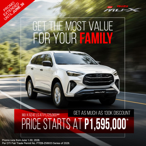 Isuzu mu-X Special Cash Discount thumbnail