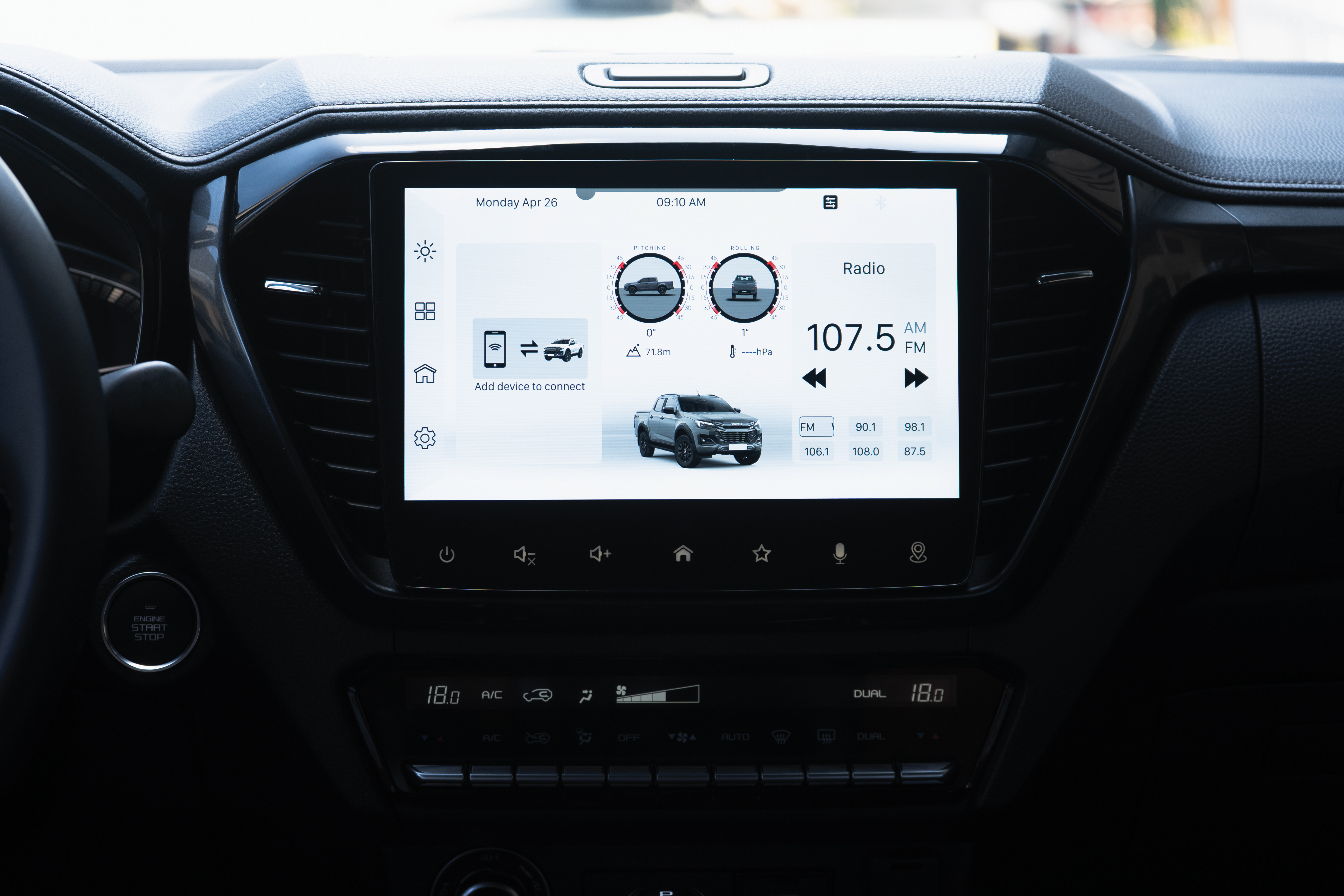 New 10.1 inch HD Infotainment System with New User Interface
